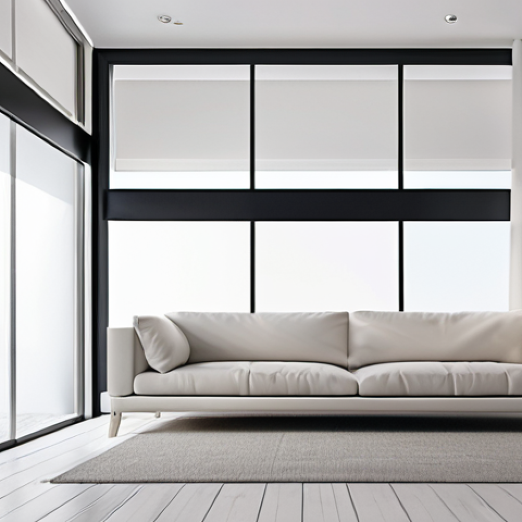 A minimalist interior design showcasing clean lines, natural light, and a focus on functionality, highlighting a specific design style mastery.