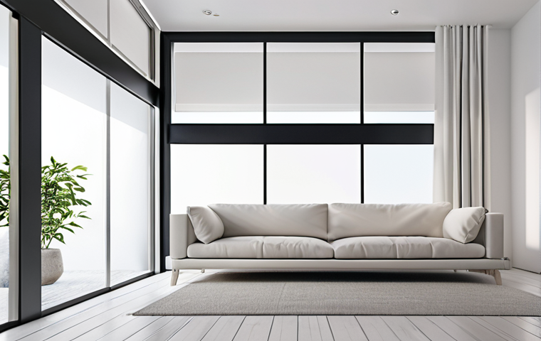 A minimalist interior design showcasing clean lines, natural light, and a focus on functionality, highlighting a specific design style mastery.