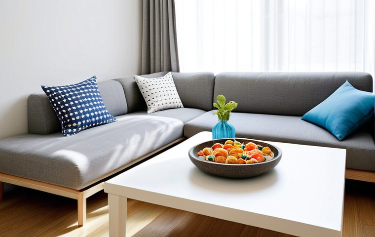 실내건축기사 자격증 취득 후 해외 사례 - Fusion Style - Scandinavian Minimalism & Korean Traditional**
"A bright, minimalist living room wit...