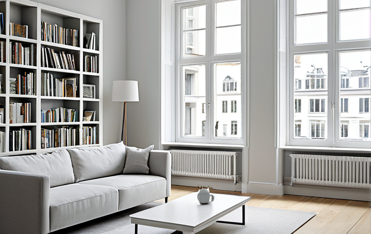 실내건축 업무 사례 공유 - Minimalist Living Room**
"A bright and airy minimalist living room with a calming color palette of ...