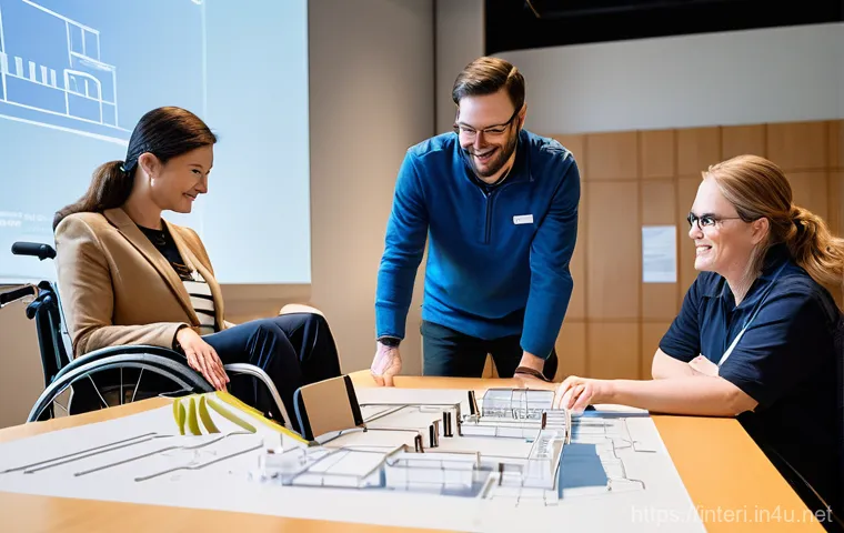 실내건축 전문 용어 사전 - A group of five university students, dressed in comfortable but stylish attire, are gathered in the ... 실내건축 전문 용어 사전 - A group of five university students, dressed in comfortable but stylish attire, are gathered in the ...