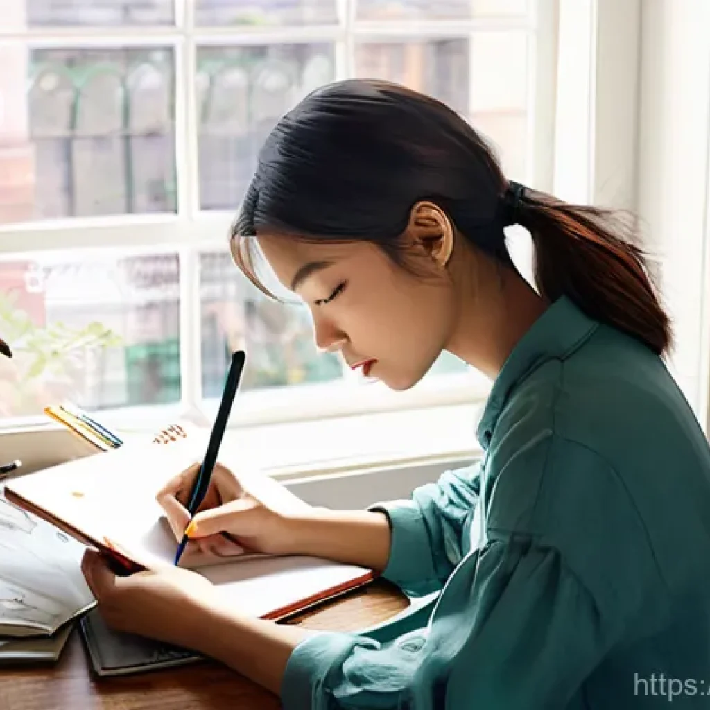 실내건축 실습에서 필요한 준비물 - **Prompt 1: The Creative Spark - Sketching Ideas**
A young female interior architecture student,...