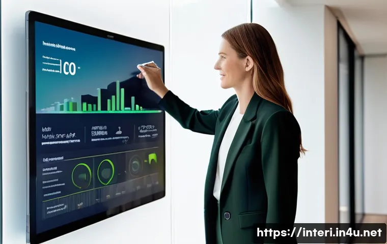 실내건축 포트폴리오 개선 사례 - **"A modern, minimalist interior design studio at dusk. A professional female interior designer, dre...